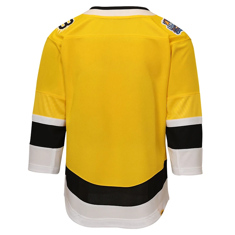 Maillot Premier Série Stade 2026 des Bruins de Boston, couleur or, pour jeunes