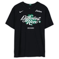 Maillot noir à manches courtes Nike officiel des Boston Celtics pour les séries éliminatoires de la NBA 2026