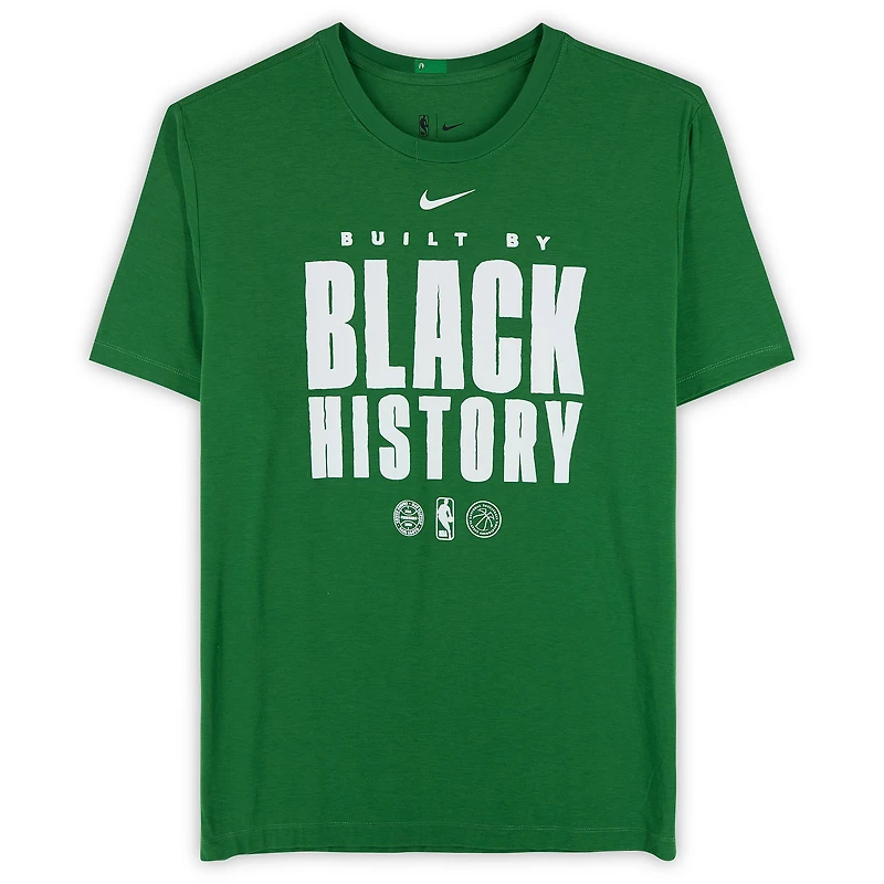 Boston Celtics Team-Issued Kelly Green "Black History Month" Short Sleeve Shirt from the 2025-26 NBA Season