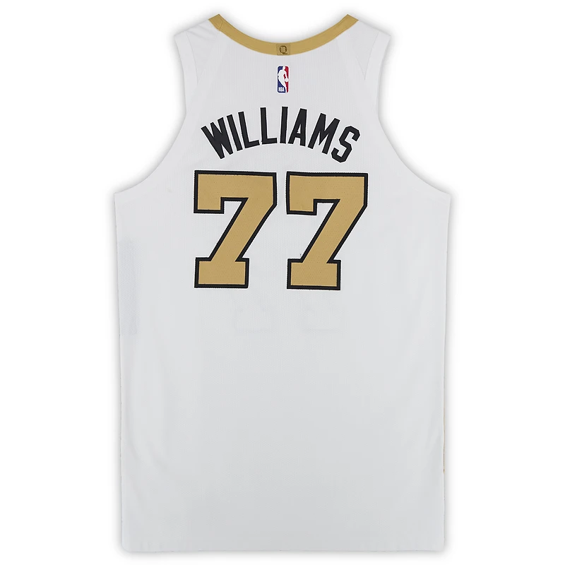 Amari Williams Boston Celtics Game-Used #77 White City Edition Nike Jersey from Multiple Games in January of 2026 - Size 52+4