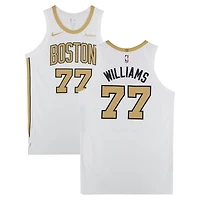 Maillot Nike City Edition blanc n° 77 porté par Amari Williams lors de plusieurs matchs des Boston Celtics en janvier 2026 - Taille 52+4