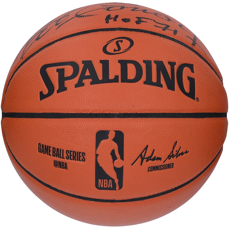 Ballon de basket Spalding intérieur/extérieur autographié par Bob Cousy (Boston Celtics) avec inscription « HOF 71 »