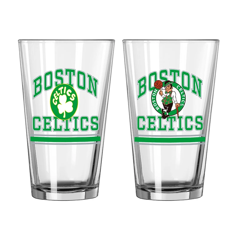 Celtics de Boston 16oz. Verre à pinte, paquet de deux