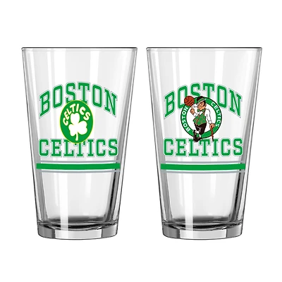 Celtics de Boston 16oz. Verre à pinte, paquet de deux