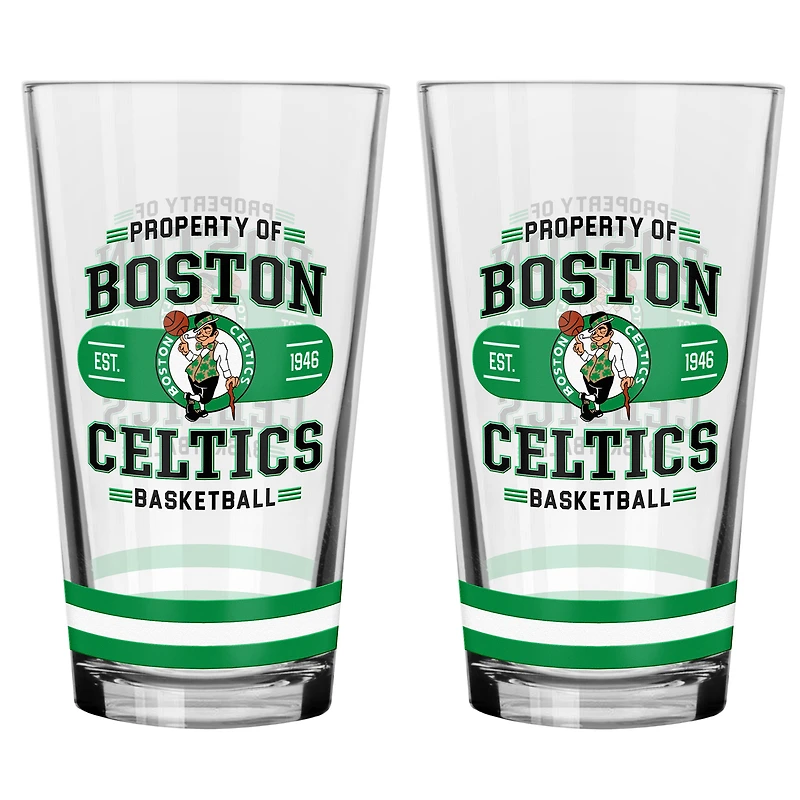 Ensemble de 2 verres à mélange Boston Celtics