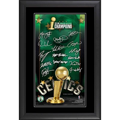 Boston Celtics 2024 NBA Finals Champions Framed 10" x 18" Collage with Facsimile Signatures
