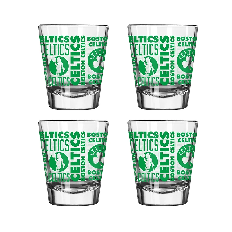 Boston Celtics 4-Pack 2oz. Shot Glass Set