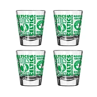 Boston Celtics 4-Pack 2oz. Shot Glass Set