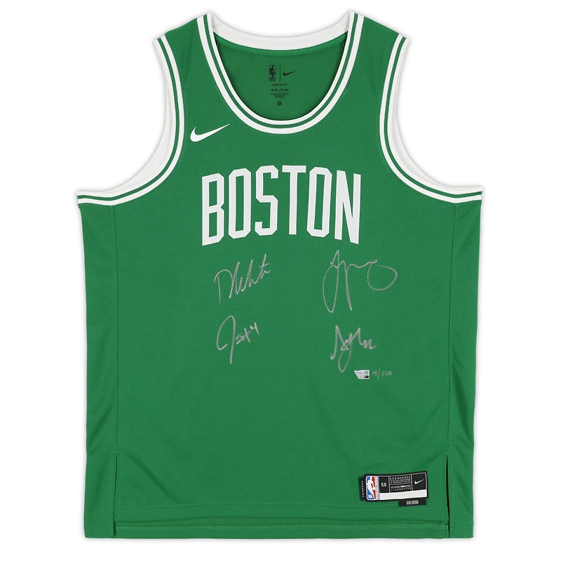 Boston Celtics Autographed 2024 NBA Finals Champions Nike Kelly Green Icon Swingman Edition Jersey with at least 4 Signatures - Limited Edition of 250
