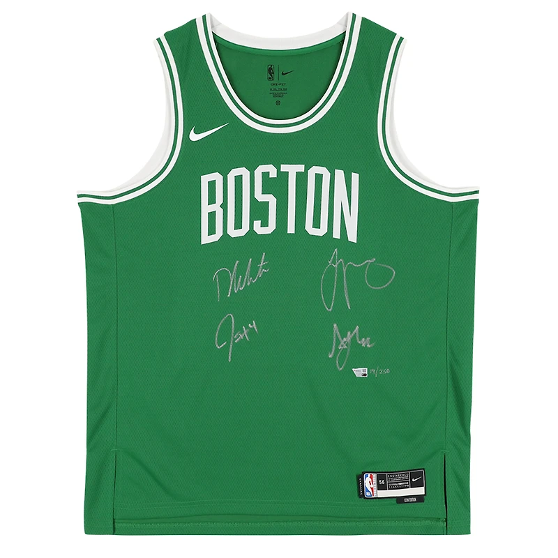 Maillot Nike Kelly Green Icon Swingman Edition autographié par les Boston Celtics pour les champions de la finale NBA 2024 avec au moins 4 signatures - Édition limitée à 250 exemplaires