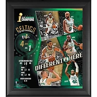 Collage encadré des Boston Celtics (15" x 17") : « En route vers les champions de la finale NBA 2024 »