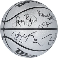 Ballon de basket Wilson Platinum 75e anniversaire dédicacé par les légendes des Boston Celtics avec 6 signatures, dont Larry Bird, Kevin Garnett et Kevin McHale - Édition limitée à 22 exemplaires