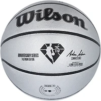 Ballon de basket Wilson Platinum 75e anniversaire dédicacé par les légendes des Boston Celtics avec 6 signatures, dont Larry Bird, Kevin Garnett et Kevin McHale - Édition limitée à 22 exemplaires