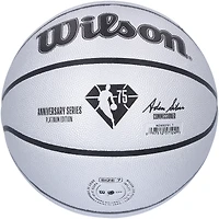 Boston Celtics Legends Autographed Wilson NBA 75th Anniversary Platinum Edition Basketball with 6 Signatures including Larry Bird, Kevin Garnett & Kevin McHale
