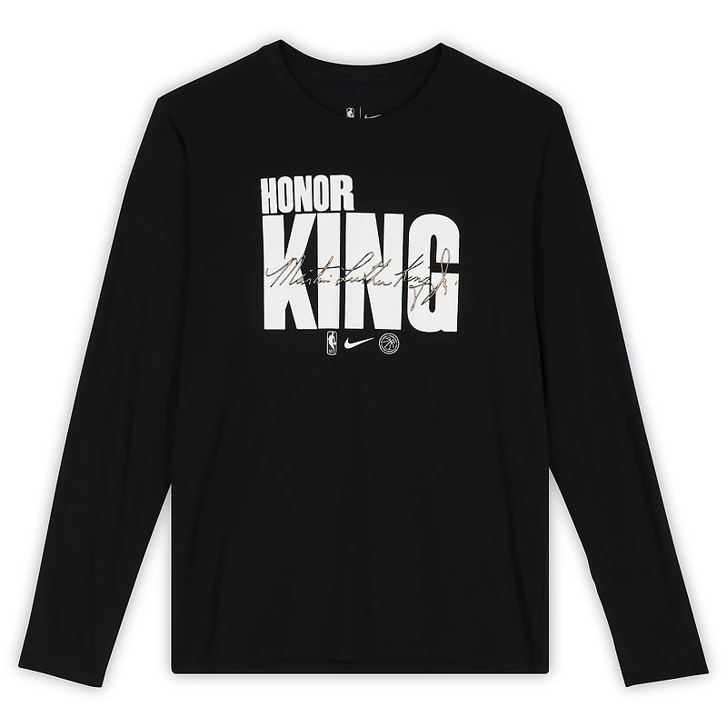 Boston Celtics Team-Issued Black "MLK" Long Sleeve T-Shirt from the 2025-26 NBA Season