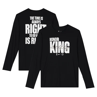 Boston Celtics Team-Issued Black "MLK" Long Sleeve T-Shirt from the 2025-26 NBA Season