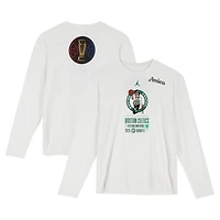 Boston Celtics Team-Issued White Jordan Brand NBA Cup Long Sleeve T-Shirt from the 2025-26 NBA Season - Size XLT