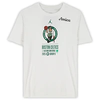 Boston Celtics Team-Issued White Jordan Brand NBA Cup T-Shirt from the 2025-26 NBA Season - Size XLT