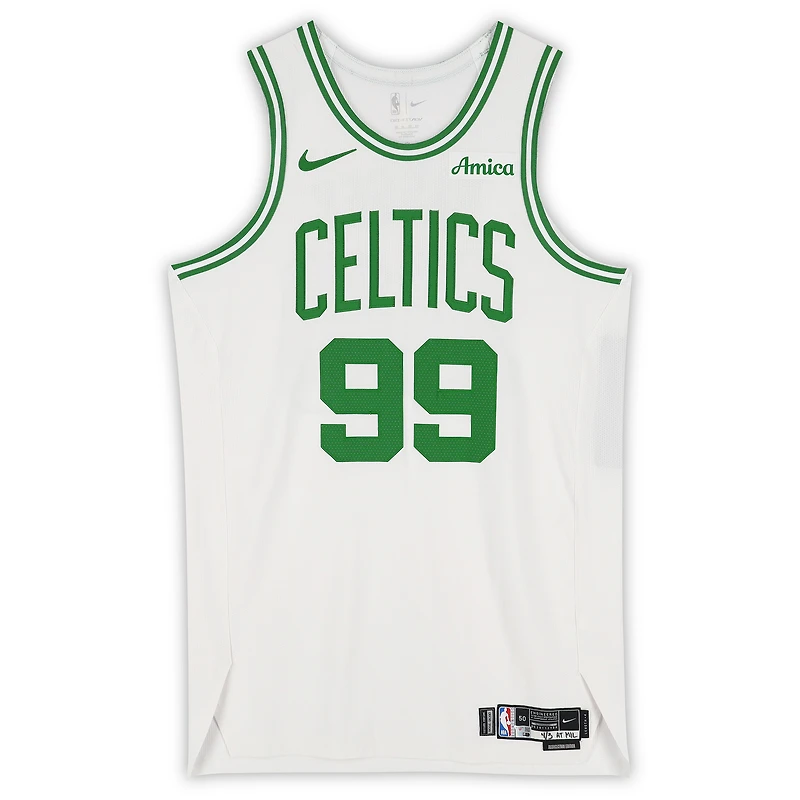 Maillot blanc n° 99 porté par Charles Bassey (Boston Celtics) lors du match contre les Milwaukee Bucks le 3 avril 2026 - Taille 50+4
