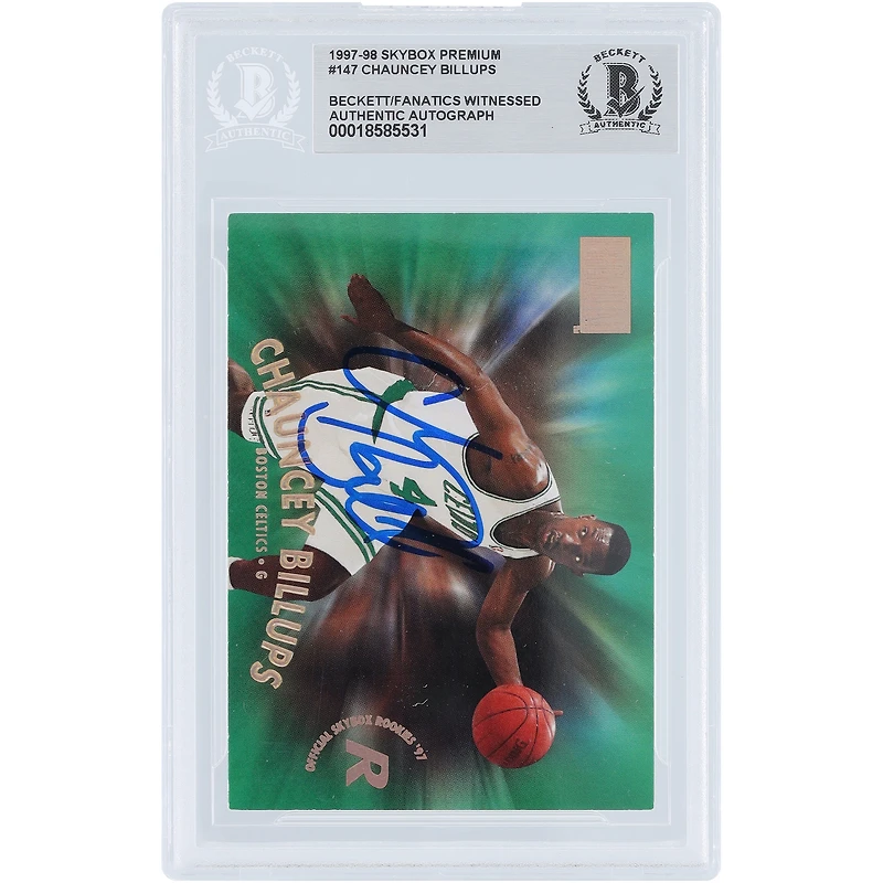 Chauncey Billups Boston Celtics Autographed 1997-98 Skybox Premium #147 Beckett Fanatics Witnessed Authenticated Rookie Card