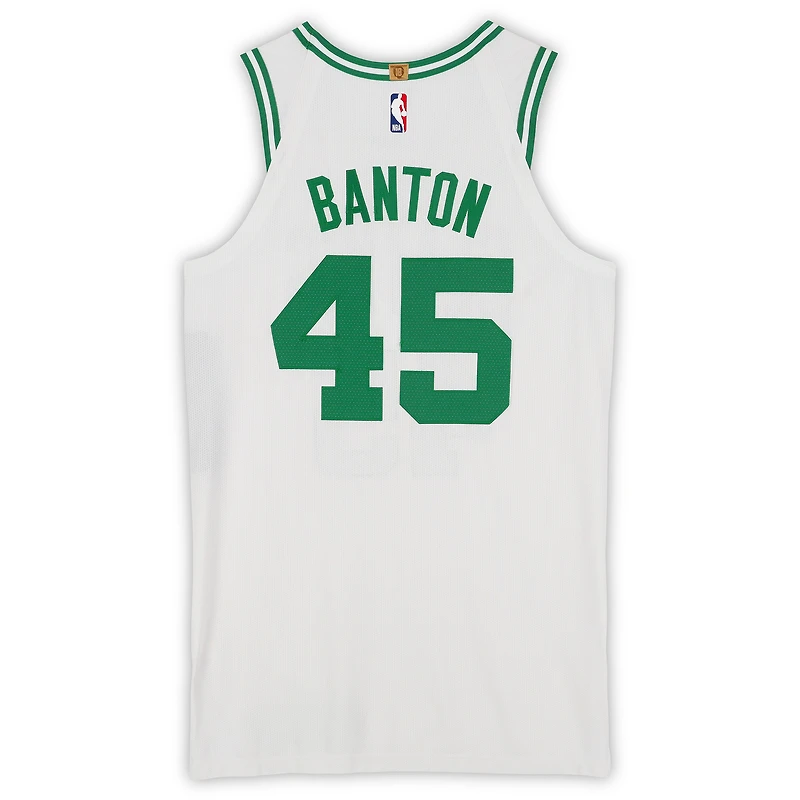 Dalano Banton Boston Celtics Game-Used #45 White Nike Jersey vs. Brooklyn Nets on February 27, 2026 - Size 46+4