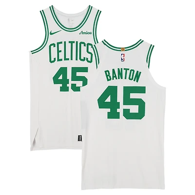 Dalano Banton Boston Celtics Game-Used #45 White Nike Jersey vs. Brooklyn Nets on February 27, 2026 - Size 46+4