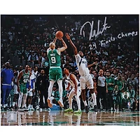 Derrick White Boston Celtics Autographed 8" x 10" 2024 NBA Finals Champions Action Photograph with "24 Finals Champs" Inscription