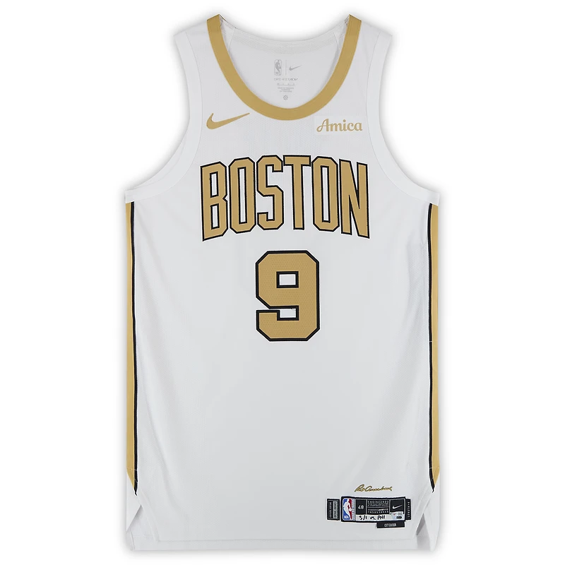Derrick White Boston Celtics Game-Used #9 White City Jersey vs. Philadelphia 76ers on March 1, 2026 - Size 48+4