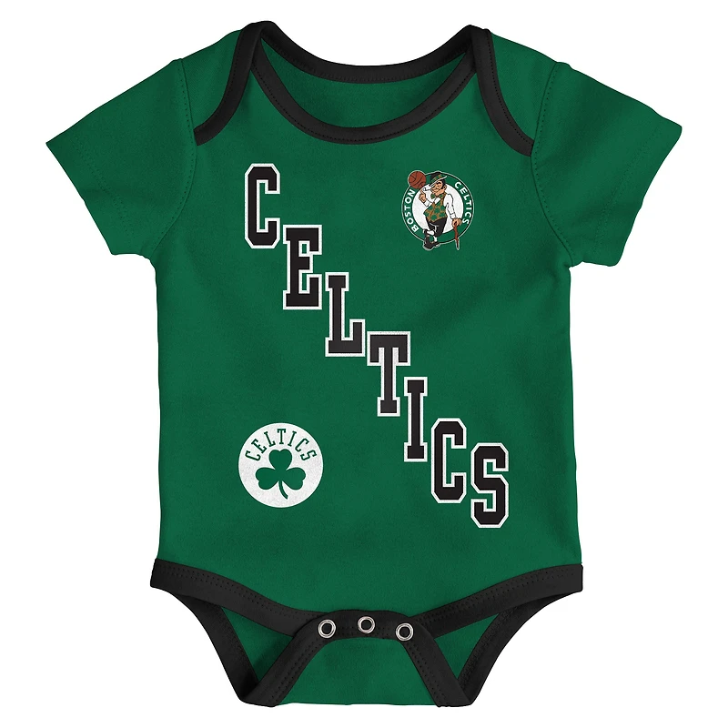 Ensemble body trois pièces Born to Hoop des Boston Celtics pour nourrissons et nouveau-nés Outerstuff