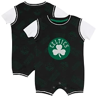 Barboteuse noire avec logo Boston Celtics Mania pour bébé Outerstuff