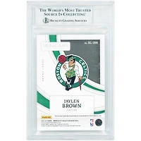 Jaylen Brown Boston Celtics 2021-22 Panini Immaculate Collection Jumbo Nike Logo Dual-Color Relic #BL-JBR #1/5 BGS Authenticated 8.5 Card - 8.5,9.5,9.5,7.5 Subgrades