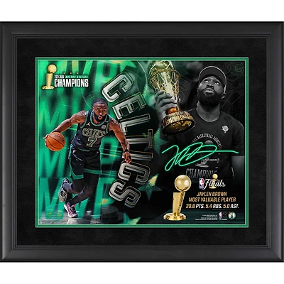 Jaylen Brown Boston Celtics 2024 NBA Finals Champions Framed 16" x 20" MVP Collage