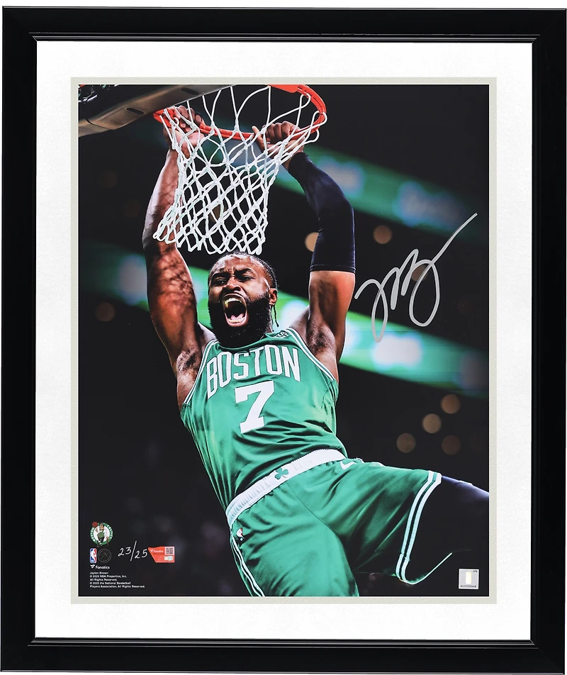 Jaylen Brown Boston Celtics Autographed 16" x 20" Unleashed Photograph - Limited Edition of 25