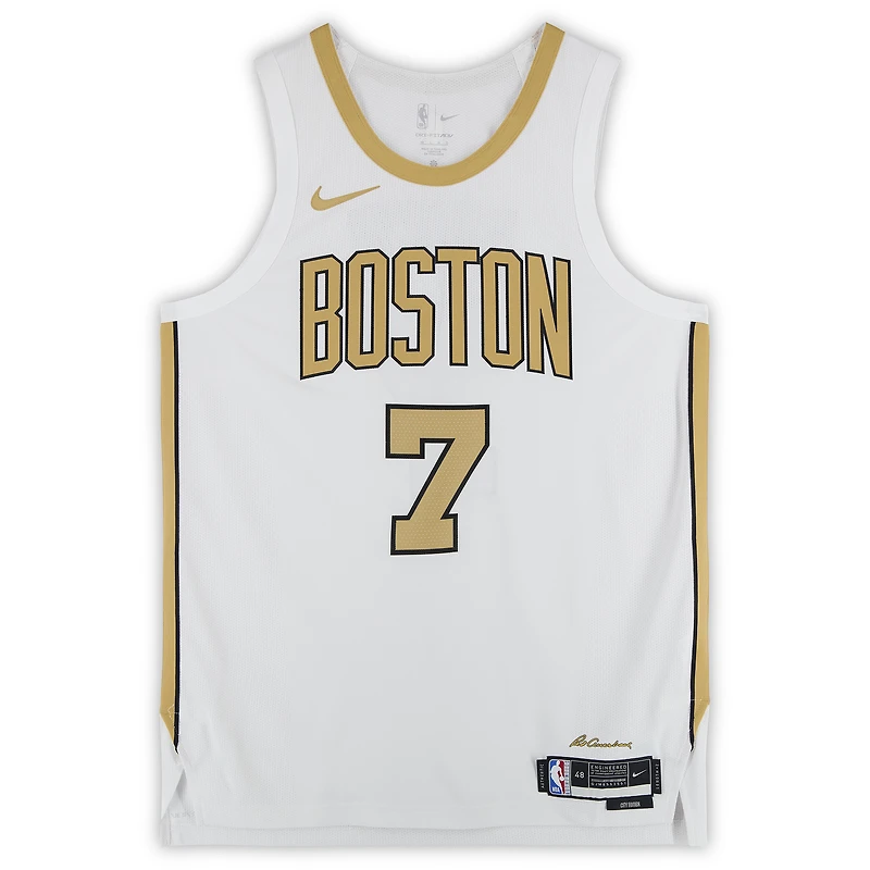 Jaylen Brown Boston Celtics Autographed White Nike 2025-26 City Edition Authentic Jersey