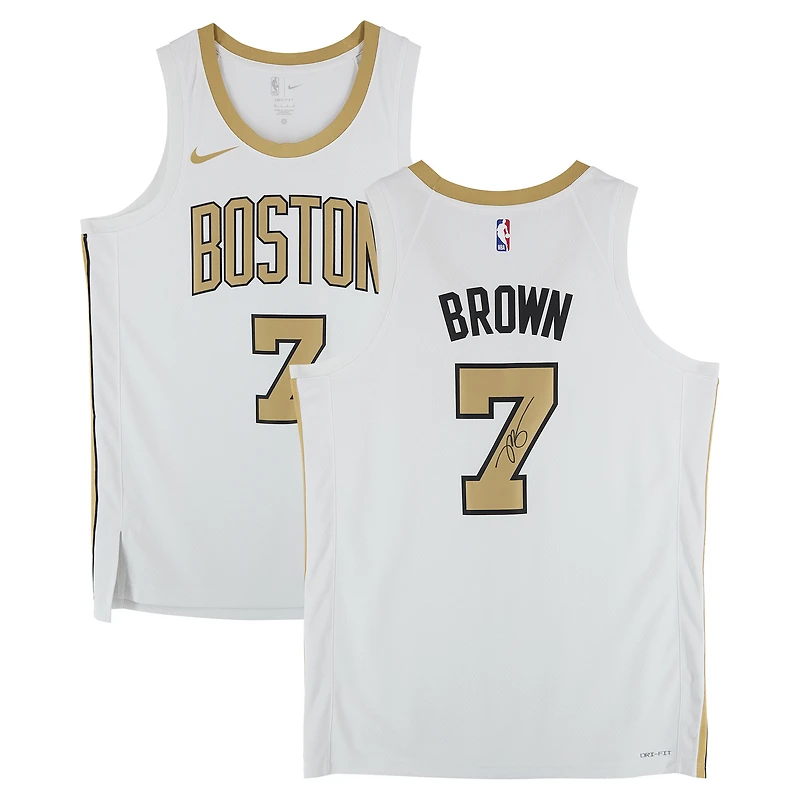 Jaylen Brown Boston Celtics Autographed White Nike 2025-26 City Edition Swingman Jersey