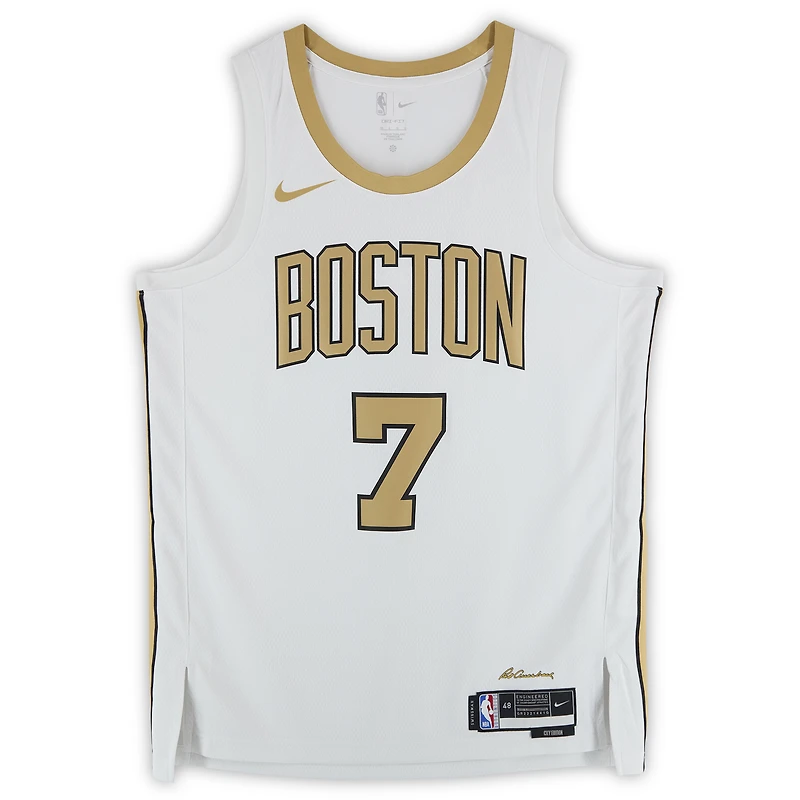 Jaylen Brown Boston Celtics Autographed White Nike 2025-26 City Edition Swingman Jersey
