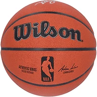 Ballon de basketball d'intérieur/extérieur autographié par Jaylen Brown des Boston Celtics, Wilson Authentic Series