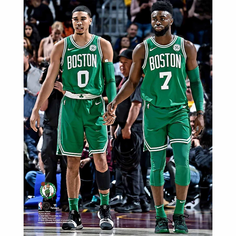 Photographie non signée de Jayson Tatum et Jaylen Brown des Boston Celtics