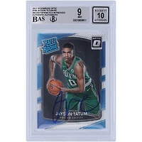 Jayson Tatum Boston Celtics Carte Rookie 9/10 authentifiée 2017-18 Panini Donruss Optic, classée Rookie #198, Beckett Fanatics Witnessed