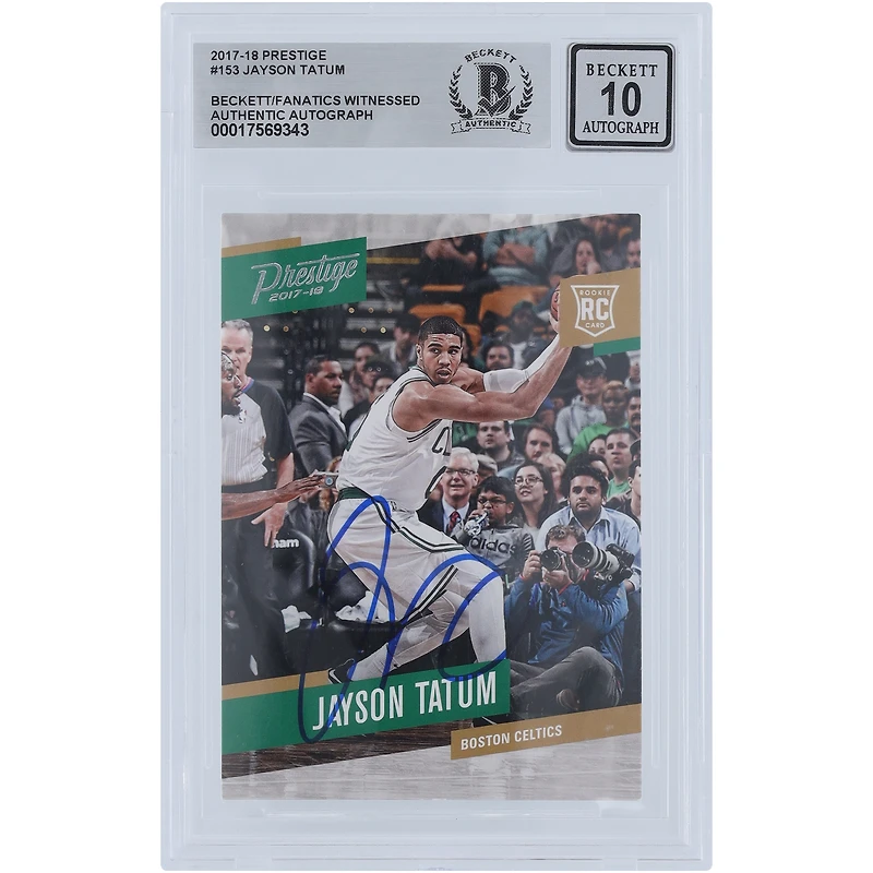 V106832 Celts Jayson Tatum Boston Celtics Autographié 2017-18 Panini Prestige #153 Beckett Fanatics Witnessed Authenticated 10 Rookie Card 0 Jayson Tatum AUT PAA TRADING CARDS 45666 AUTTRC CA01BK5652 #15