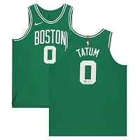 Maillot Nike authentique dédicacé par Jayson Tatum des Boston Celtics 2020-21 Green Icon
