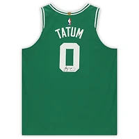 Maillot Nike authentique dédicacé par Jayson Tatum des Boston Celtics 2020-21 Green Icon