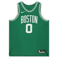 Maillot Nike authentique dédicacé par Jayson Tatum des Boston Celtics 2020-21 Green Icon