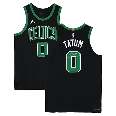 Maillot authentique Jordan Brand Statement noir autographié par Jayson Tatum des Boston Celtics (saison 2022-2023)