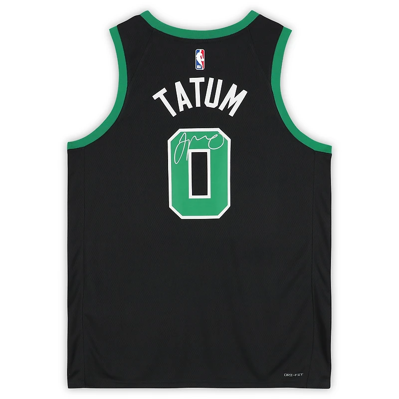 Jayson Tatum Boston Celtics Autographed Black Jordan Brand 2022-23 Statement Edition Swingman Jersey