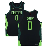 Maillot Nike City Edition 2024-25 noir dédicacé par Jayson Tatum des Boston Celtics