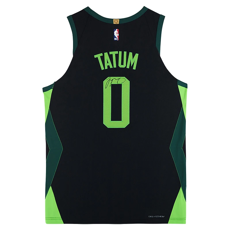 Maillot Nike City Edition 2024-25 noir dédicacé par Jayson Tatum des Boston Celtics