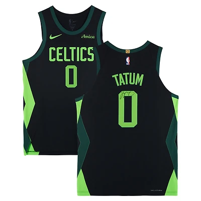 Jayson Tatum Boston Celtics Autographed Black Nike 2024-25 City Edition Authentic Jersey