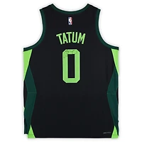 Maillot Swingman Nike City Edition 2024-25 noir dédicacé par Jayson Tatum des Boston Celtics