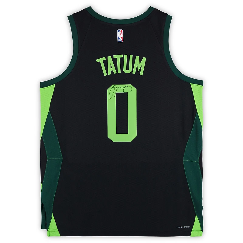 Jayson Tatum Boston Celtics Autographed Black Nike 2024-25 City Edition Swingman Jersey